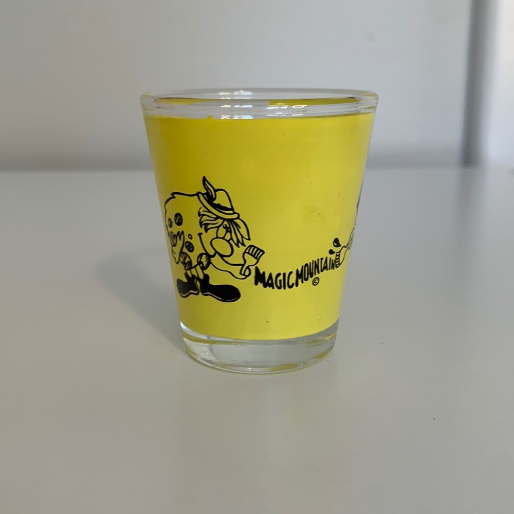 VTG 1970s Six Flags Magic Mountain shot glass